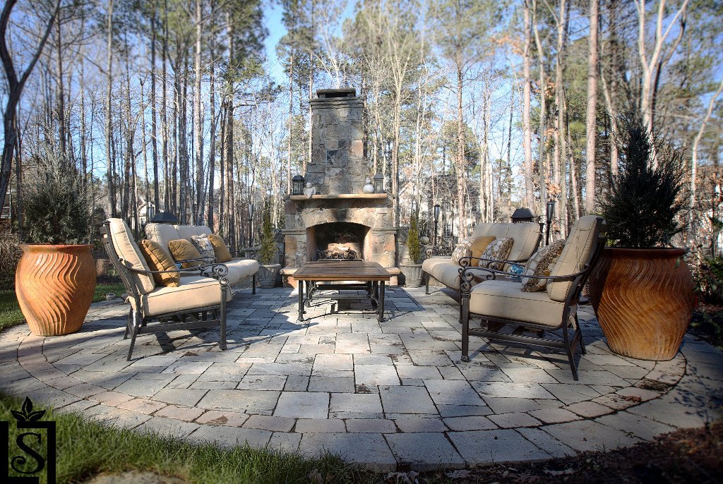 outdoor fireplaces and patios